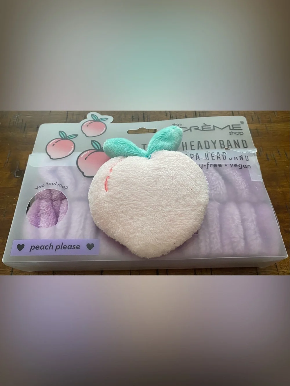 •NEW•The Crème Shop 3D Teddy PEACH Headyband